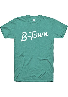 Rally Bloomington Teal RH Script Short Sleeve T Shirt