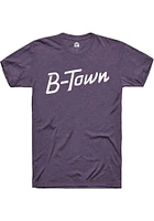 Rally Bloomington Purple RH Script Short Sleeve T Shirt