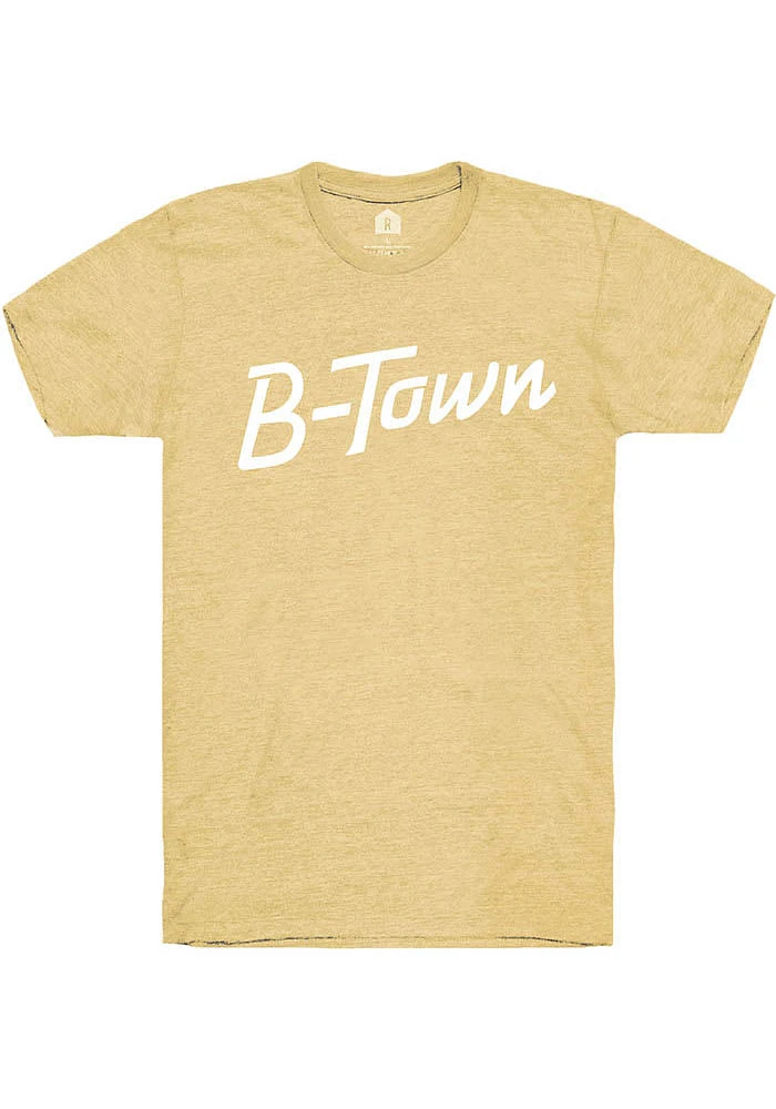 Rally Bloomington Yellow RH Script Short Sleeve T Shirt