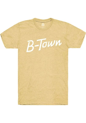 Rally Bloomington Yellow RH Script Short Sleeve T Shirt