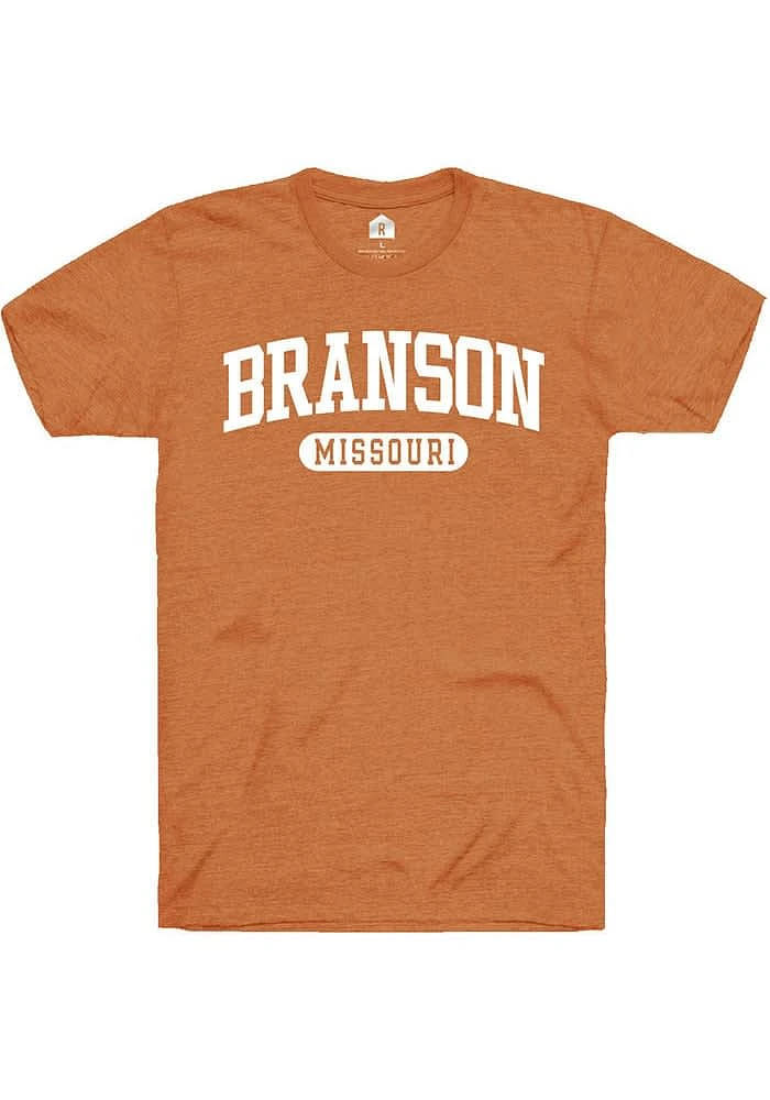 Rally Branson Burnt Orange Arch Wordmark Short Sleeve T Shirt