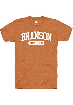 Rally Branson Burnt Orange Arch Wordmark Short Sleeve T Shirt