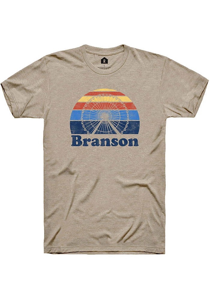 Rally Branson Tan Sunset Ferris Wheel Short Sleeve Fashion T Shirt