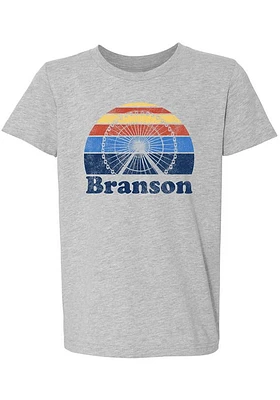 Rally Branson Youth Grey Sunset Ferris Wheel Short Sleeve T-Shirt