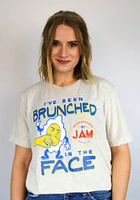 Rally Norman Oatmeal Brunched the Face Short Sleeve Fashion T Shirt
