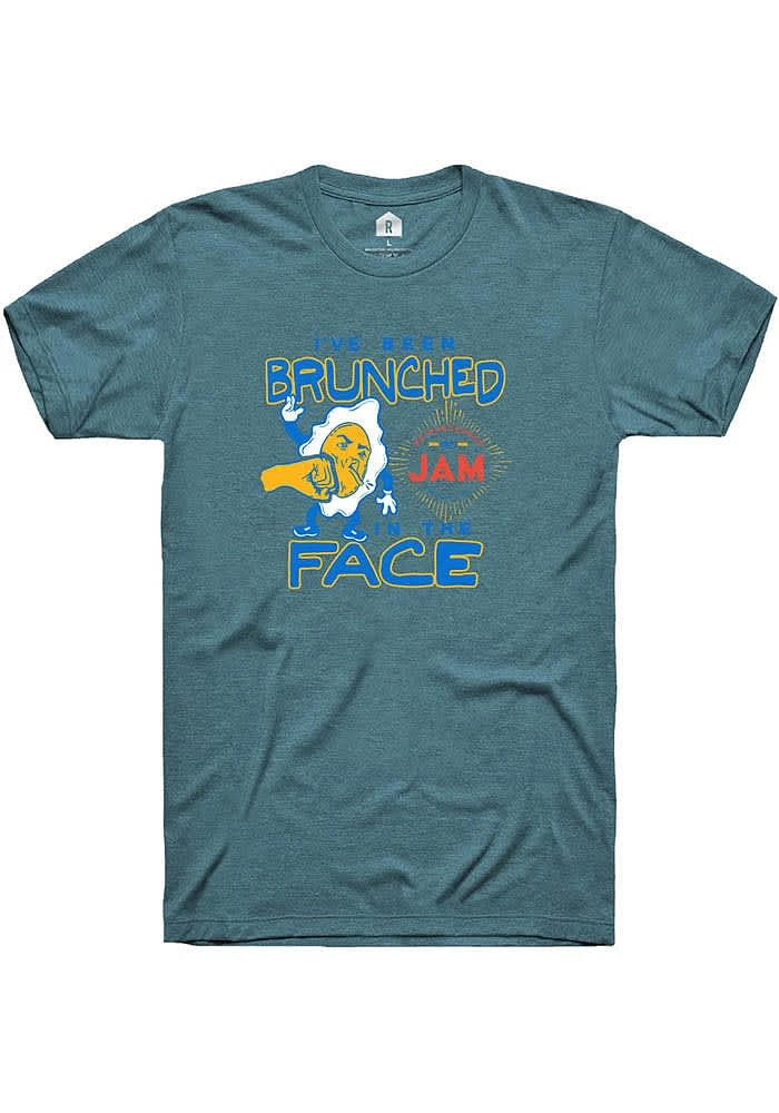 Rally Norman Teal Brunched the Face Short Sleeve Fashion T Shirt