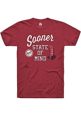 Rally Norman Crimson Louies Sooner State of Mind Short Sleeve T Shirt