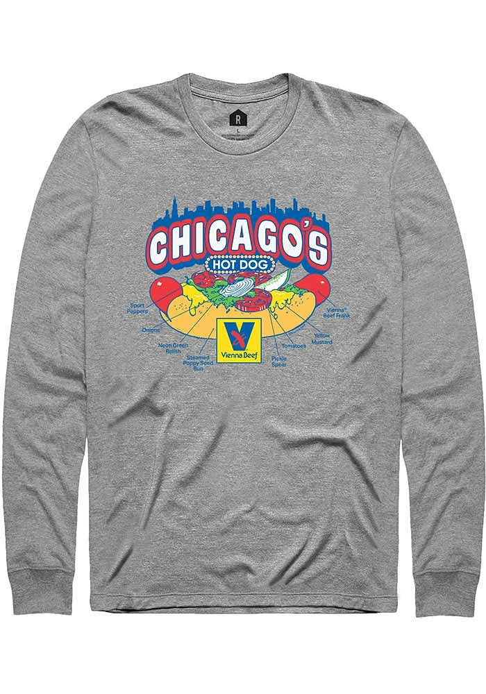 Rally Chicago Grey Vienna Beef Long Sleeve Fashion T Shirt