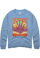 Rally Kansas City Mens Light Blue Paris of the Plains Long Sleeve Crew Sweatshirt