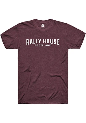 Rally House Maroon Employee Tees Short Sleeve Fashion T Shirt