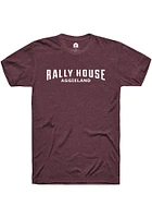 Rally House Maroon Employee Tees Short Sleeve Fashion T Shirt