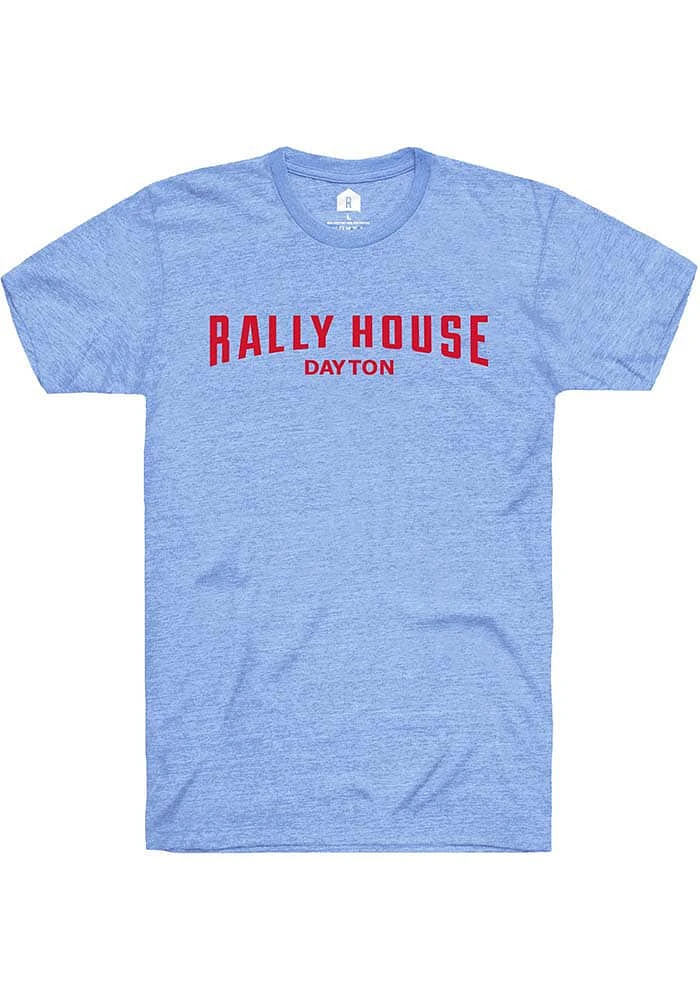 Rally House Light Blue Employee Tees Short Sleeve Fashion T Shirt