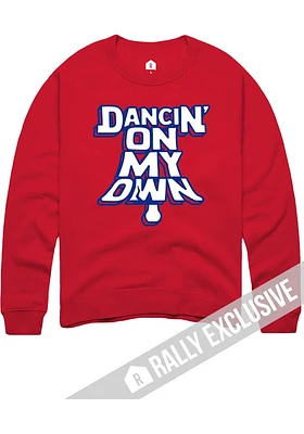 Rally Philadelphia Mens Red Dancing Long Sleeve Crew Sweatshirt