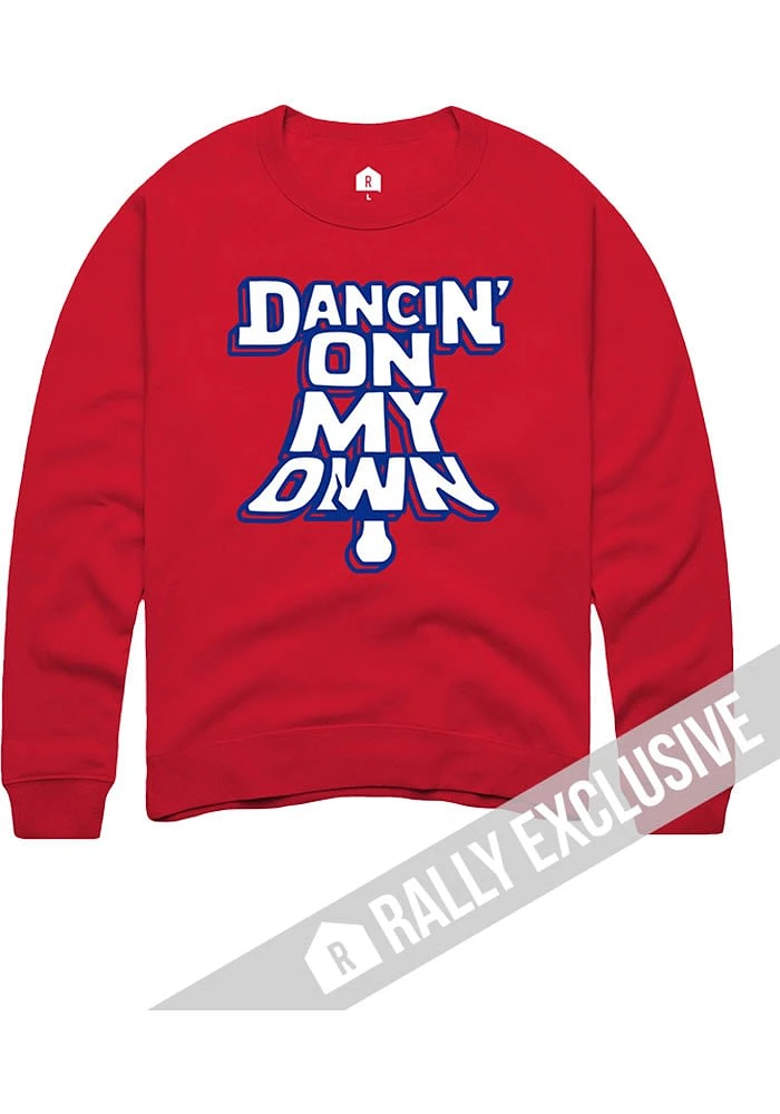 Rally Philadelphia Youth Red Dancing Long Sleeve Crew Sweatshirt