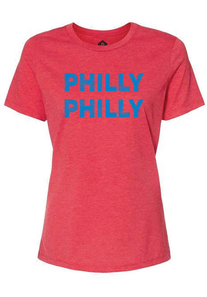 Rally Philadelphia Womens Red Philly Short Sleeve T-Shirt