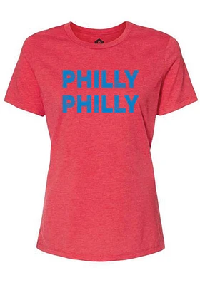 Rally Philadelphia Womens Red Philly Short Sleeve T-Shirt