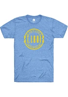 Rally St Louis Blue Circle Midwest Short Sleeve Fashion T Shirt