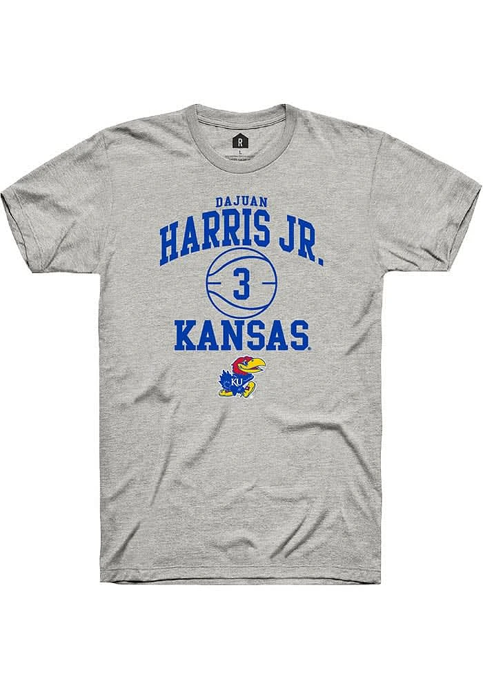 Dajuan Harris Jr Kansas Jayhawks Ash Rally NIL Sport Icon Short Sleeve T Shirt