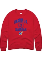Dajuan Harris Jr Rally Kansas Jayhawks Mens NIL Sport Icon Long Sleeve Crew Sweatshirt