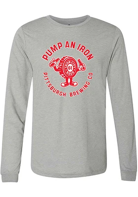 Rally Pittsburgh Grey Bottle Cap Long Sleeve Fashion T Shirt