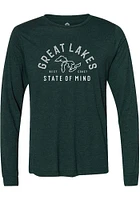 Rally Michigan Green Great Lakes State of Mind Long Sleeve Fashion T Shirt