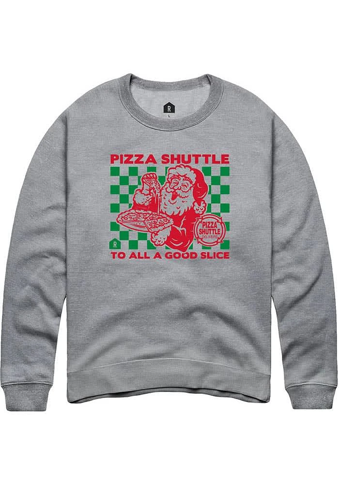 Rally Kansas Mens Grey Santa Long Sleeve Crew Sweatshirt