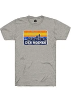 Rally Des Moines Grey Skyline Short Sleeve Fashion T Shirt