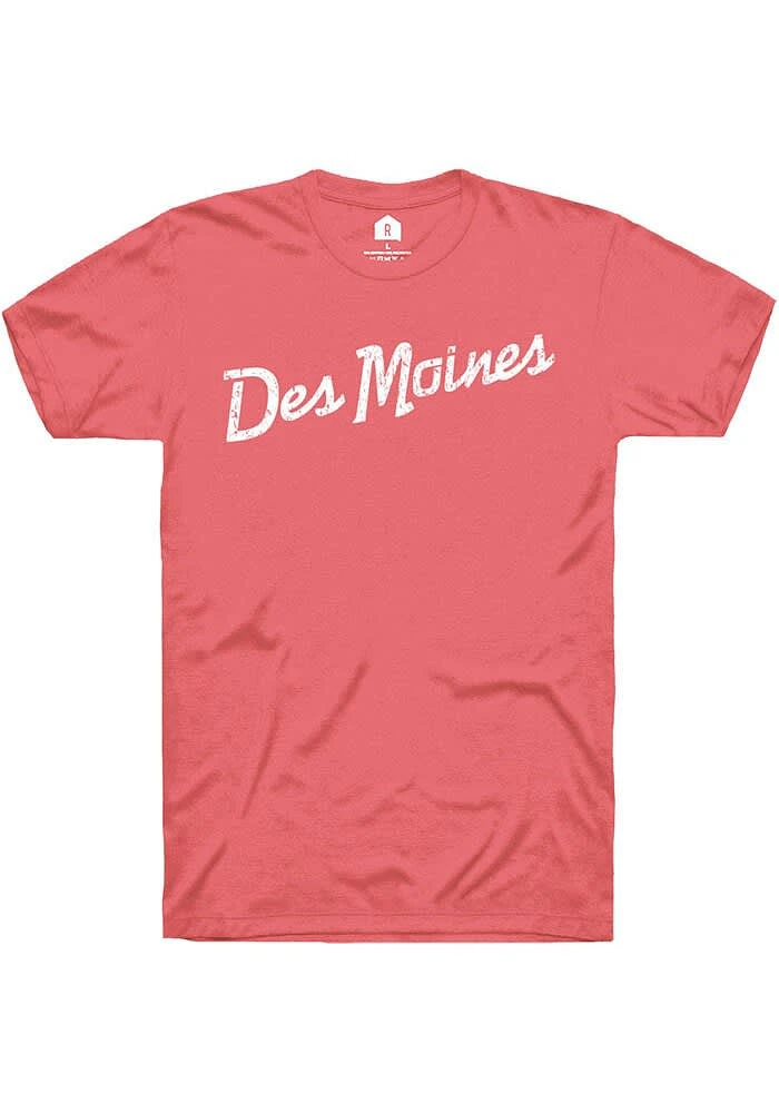 Rally Des Moines Maroon RH Script Short Sleeve T Shirt