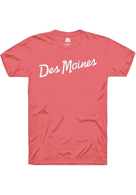 Rally Des Moines Maroon RH Script Short Sleeve T Shirt