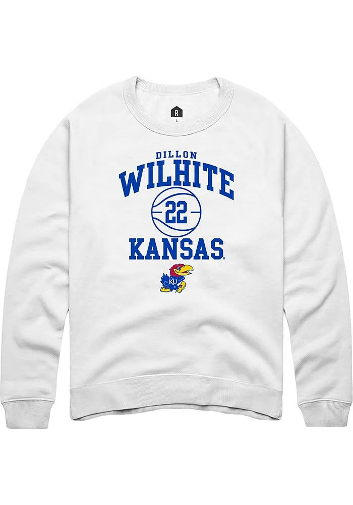 Dillon Wilhite Rally Kansas Jayhawks Mens NIL Sport Icon Long Sleeve Crew Sweatshirt