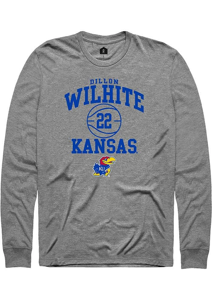 Dillon Wilhite Kansas Jayhawks Graphite Rally NIL Sport Icon Long Sleeve T Shirt