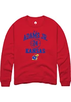 KJ Adams Jr Rally Kansas Jayhawks Mens NIL Sport Icon Long Sleeve Crew Sweatshirt