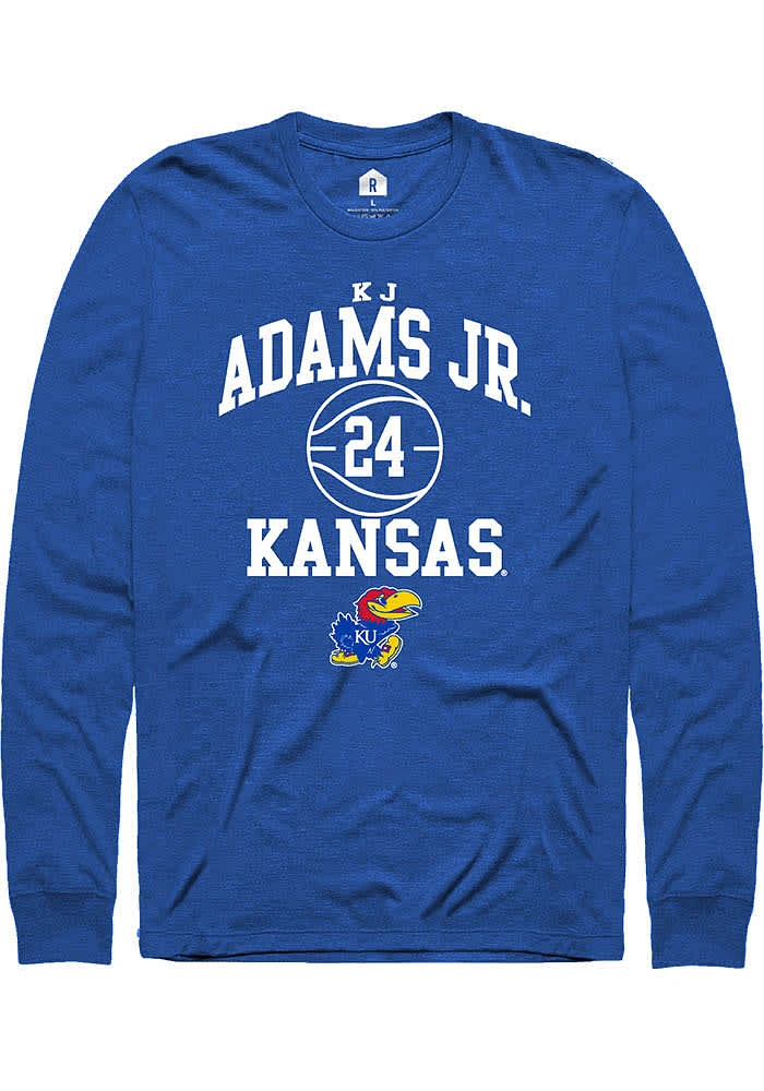 KJ Adams Jr Kansas Jayhawks Rally NIL Sport Icon Long Sleeve T Shirt