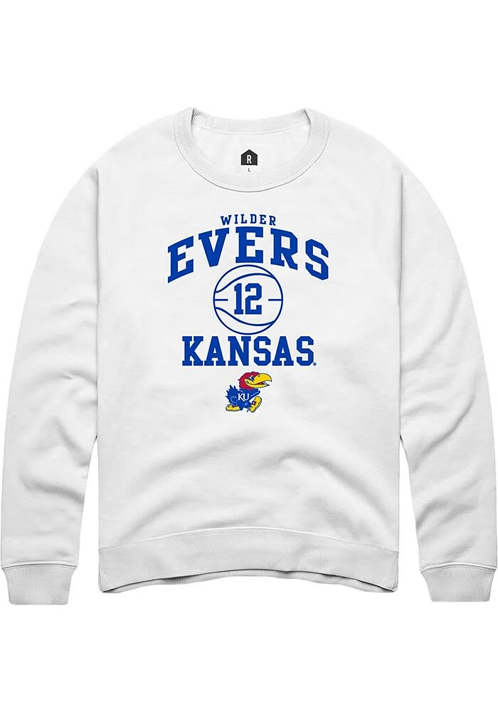 Wilder Evers Rally Kansas Jayhawks Mens NIL Sport Icon Long Sleeve Crew Sweatshirt