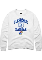 Zach Clemence Rally Kansas Jayhawks Mens NIL Sport Icon Long Sleeve Crew Sweatshirt