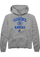 Zach Clemence  Rally Kansas Jayhawks Mens Graphite NIL Sport Icon Long Sleeve Hoodie