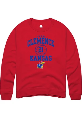 Zach Clemence Rally Kansas Jayhawks Mens NIL Sport Icon Long Sleeve Crew Sweatshirt