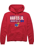 Dajuan Harris Jr Rally Kansas Jayhawks Mens NIL Stacked Box Long Sleeve Hoodie