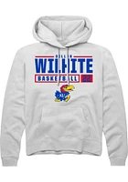 Dillon Wilhite Rally Kansas Jayhawks Mens NIL Stacked Box Long Sleeve Hoodie