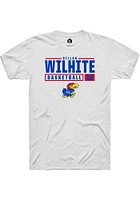 Dillon Wilhite Kansas Jayhawks Rally NIL Stacked Box Short Sleeve T Shirt