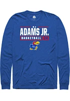 KJ Adams Jr Kansas Jayhawks Rally NIL Stacked Box Long Sleeve T Shirt