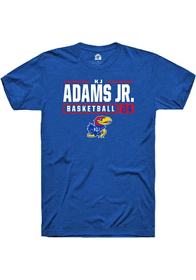 KJ Adams Jr Kansas Jayhawks Rally NIL Stacked Box Short Sleeve T Shirt