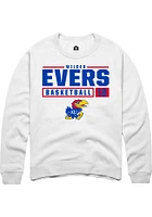 Wilder Evers Rally Kansas Jayhawks Mens NIL Stacked Box Long Sleeve Crew Sweatshirt