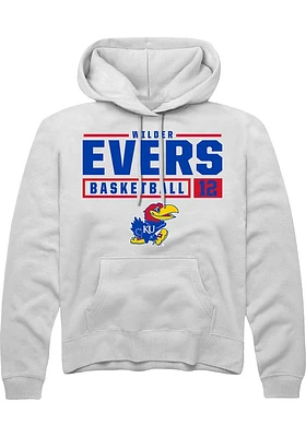 Wilder Evers Rally Kansas Jayhawks Mens NIL Stacked Box Long Sleeve Hoodie
