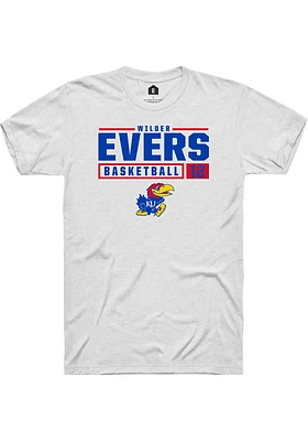 Wilder Evers Kansas Jayhawks Rally NIL Stacked Box Short Sleeve T Shirt
