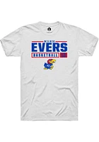Wilder Evers Kansas Jayhawks Rally NIL Stacked Box Short Sleeve T Shirt