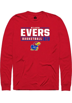 Wilder Evers Kansas Jayhawks Rally NIL Stacked Box Long Sleeve T Shirt