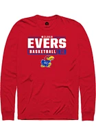 Wilder Evers Kansas Jayhawks Rally NIL Stacked Box Long Sleeve T Shirt