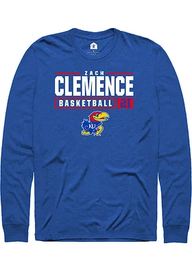 Zach Clemence Kansas Jayhawks Rally NIL Stacked Box Long Sleeve T Shirt