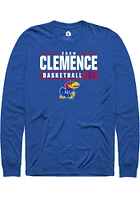 Zach Clemence Kansas Jayhawks Rally NIL Stacked Box Long Sleeve T Shirt